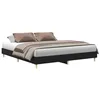 Image de vidaXL Cadre de lit Chêne Noir 203 x 163 x 25 cm Bois d'ingénierie
