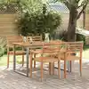 Image de vidaXL Table de Jardin Gris 140 x 80 x 75 cm Bois d'Acacia Massif