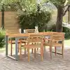 Image de vidaXL Table de Jardin Gris 160 x 80 x 75 cm Bois d'Acacia Massif