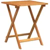 Image de vidaXL Table de Jardin Naturel 60 x 60 x 72 cm Bois d'Acacia Massif, Table de Jardin, Style Rustique, mobilier extérieur, Pliable, Couleur Beige, Parfaite pour Picnic ou Patio