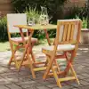 Image de vidaXL Ensemble bistrot 3 pcs Huile Naturelle Bois d'Acacia Massif