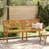 Image de vidaXL Banc de jardin Marron 180 x 56 x 90 cm Bois d'Acacia Massif