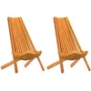 Image de vidaXL Chaise 2 pcs Marron 69 x 56 x 84 cm Bois d'Acacia Massif