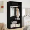 Image de vidaXL Armoire Chêne noir 100 x 50 x 200 cm Bois d'ingénierie