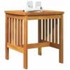 Image de vidaXL Table d'appoint Huile Naturelle Bois d'Acacia Massif, Table d'appoint Moderne pour Jardin et terrasse, mobilier extérieur, déco résistante aux intempéries