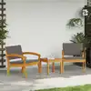 Image de vidaXL Chaise de jardin 2 pcs Huile Naturelle Bois d'Acacia Massif