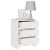 Image de vidaXL Cabinet de Chevet avec tiroir Drammen Blanc 45 x 35 x 56 cm, Table de Nuit compacte, Rangement spacieux, Organiseur Moderne, Meuble Essentiel pour Chambre.