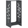 Image de vidaXL Portant de Bois Chauffage Anthracite 40x30x80 cm, Support à bûches de cheminée, Support à bûches, Support à bûches