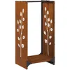 Image de vidaXL Étagère à Bois 40x30x80 cm Acier résistant aux intempéries, Support à bûches de cheminée, Support à bûches, Support à bûches