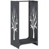 Image de Portant de bois chauffage anthracite 40x30x80 cm