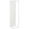 Image de vidaXL Portant de Bois Chauffage Blanc 25x25x100 cm, Support à bûches de cheminée, Support à bûches, Support à bûches, Stockage de bûches d'intérieur
