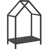 Image de vidaXL Portant de Bois Chauffage Noir 40x25x60 cm, Support à bûches de cheminée, Support à bûches, Support à bûches, Stockage de bûches d'intérieur