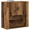 Image de vidaXL Meuble Mural Bois Ancien 80 x 33 x 80 cm Bois d'ingénierie, Cabinet de Rangement en Bois Durable, Meuble Rustique rectangulaire, Solutions Multi-Fonction pour Organiser Votre Salon