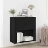 Image de vidaXL Meuble mural Chêne noir 80 x 33 x 80 cm Bois d'ingénierie