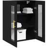 Image de vidaXL Meuble Mural Chêne Noir 69,5 x 34 x 90 cm Bois d'ingénierie, Salon, Meuble Moderne Mural pour Gagner de la Place, Rangement Pratique et élégant.