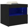 Image de vidaXL Cabinet de Chevet Chêne Noir 50 x 40 x 45 cm Bois d'ingénierie, Chambre Tendance, Table de Chevet Rustique, Rangement Compact, Meuble Pratique pour Votre déco