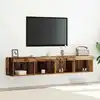 Image de vidaXL Ensemble meuble TV avec LED 2 pcs Bois ancien 80 x 30 x 30 cm