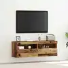 Image de vidaXL Meuble TV mural Montage mural 2 pcs Bois ancien 60 x 30 x 40 cm