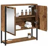 Image de vidaXL Armoire Miroir Bois Ancien 60 x 16 x 60 cm Bois d'ingénierie, Rangement de Salle de Bain, Meuble Mural Chic, Miroir rectangulaire, Bois Fonctionnel, idées Gain de Place