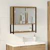 Image de vidaXL Armoire Miroir avec étagère Chêne artisanal 60 x 16 x 60 cm
