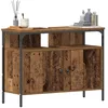 Image de vidaXL Meuble sous-Vasque de Salle de Bain Bois Ancien 80 x 30 x 60 cm, Rangement spacieux, Meuble-lavabo Mural, Design rectangulaire, Chic Moderne, étagères déco, Gain de Place.