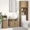 Image de vidaXL Meuble de Lavabo de Salle de Bain avec stockage chêne artisanal