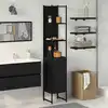 Image de vidaXL Armoire de salle de bain Chêne noir 33 x 33 x 185,5 cm