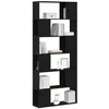 Image de vidaXL Ensemble Meuble TV 80 x 24 x 186 cm Noir Bois d'ingénierie