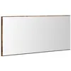 Image de vidaXL Miroir Montage Mural Marron 80 x 37 cm Verre et Bois Ingénierie, Miroir de Salle de Bain Moderne, rectangulaire, sans Cadre, Surface réfléchissante, économique et éclairage LED