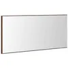 Image de vidaXL Miroir Chêne Marron 80 x 37 cm Verre et Bois Ingénierie, Miroir de Salle de Bain Moderne, rectangulaire, sans Cadre, Surface réfléchissante, économique et éclairage LED