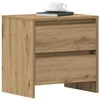 Image de vidaXL Cabinet de Chevet avec tiroir Chêne Artisanal 45 x 34 x 44,5 cm, Table de Chevet Rustique, rangements pour Chambre, Cabinet Compact, déco stylée et Pratique