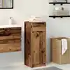 Image de vidaXL Cabinet de salle de bain avec porte Bois ancien 32 x 34 x 90 cm