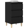 Image de vidaXL Cabinet de Chevet Chêne Noir 40 x 35 x 70 cm Bois d'ingénierie, Table de Nuit Moderne, Rangement Rustique, Meuble Fonctionnel, tiroir Compact pour la Chambre