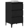 Image de vidaXL Cabinet de Chevet Chêne Noir 45 x 35 x 44 cm Bois d'ingénierie, Table de Nuit compacte, Rangement Rustique, Table élégante, Surface Moderne, Organisateur pour Chambre