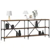 Image de vidaXL Table Console Bois Ancien 200 x 30 x 75 cm Bois d'ingénierie, Table Console Spacieuse, Design Élégant pour l'Entrée, Meuble Durable pour Salon et Couloir Moderne