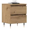Image de vidaXL Cabinet de Chevet avec tiroir chêne Artisanal 40 x 35 x 50 cm, Rangement Moderne pour Chambre, Commode compacte, Table de Nuit Fonctionnelle, Organiseur Durable pour l'espace Sommeil