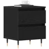 Image de vidaXL Cabinet de Chevet Chêne Noir 40 x 35 x 50 cm Bois d'ingénierie, Table de Nuit Moderne, Rangement Compact, Design rectangulaire, en Bois, Meuble Fonctionnel et élégant