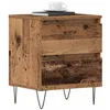 Image de vidaXL Cabinet de Chevet avec tiroir 2 pcs Bois Ancien 40 x 35 x 50 cm, Table de Nuit rectangulaire Pratique, Rangement Robuste, Surface Gain de Place et Accessoire pour la Chambre