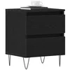 Image de vidaXL Cabinet de Chevet avec tiroir 2 pcs Chêne Noir 40 x 35 x 50 cm, Table de Nuit rectangulaire Pratique, Rangement Robuste, Surface Gain de Place et Accessoire pour la Chambre