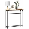Image de vidaXL Table Console avec étagère Bois Ancien 75 x 19,5 x 75 cm, Table Console de Salon, Meuble rectangulaire Industriel, Accent Moderne, Rangement Gain de Place