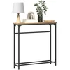 Image de vidaXL Table Console avec étagère chêne Artisanal 75 x 19,5 x 75 cm, Table Console de Salon, Meuble rectangulaire Industriel, Accent Moderne, Rangement Gain de Place