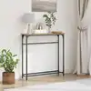 Image de vidaXL Table console avec étagère Chêne artisanal 75 x 19,5 x 75 cm