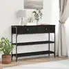 Image de vidaXL Table console Chêne noir 72,5 x 25 x 75 cm Bois d'ingénierie
