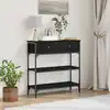 Image de vidaXL Table console Chêne noir 72,5 x 25 x 75 cm Bois d'ingénierie