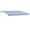 Image de vidaXL Auvent Rétractable Bleu 250 x 200 cm Tissu, Jardin et terrasse, Store rétractable rectangulaire, Protection Solaire extérieure, Couverture résistante aux intempéries, auvent Tendance