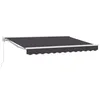 Image de vidaXL Auvent Rétractable Anthracite 250 x 200 cm Aluminium et Tissu, Jardin et Terrasse, Rectangulaire, Store Semi-Cassette Moderne, Design Flexible pour Espaces Extérieurs, Facile à Installer, Polyv