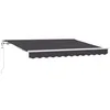 Image de vidaXL Auvent Rétractable Anthracite 250 x 200 cm Tissu, Jardin et terrasse, Store rétractable rectangulaire, Protection Solaire extérieure, Couverture résistante aux intempéries, auvent Tendance