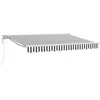 Image de vidaXL Cadre d'auvent Anthracite et Blanc 250 x 200 cm, Jardin et terrasse, auvent rétractable Moderne, abri extérieur, Toile résistante, Solution d'ombre Ajustable