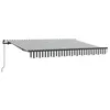 Image de vidaXL Auvent Rétractable Anthracite 250 x 200 cm Tissu, Jardin et terrasse, Store rétractable rectangulaire, Protection Solaire extérieure, Couverture résistante aux intempéries, auvent Tendance