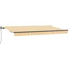 Image de vidaXL Auvent Rétractable Jaune 350 x 200 cm Tissu, Auvent Rétractable Ajustable, Solution Moderne pour Ombre, Canopée Rectangulaire pour Jardin, Terrasse et Patio